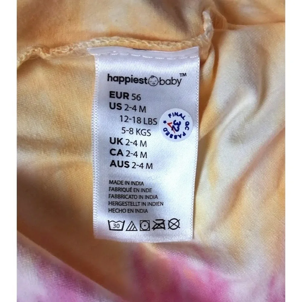 Happiest Baby Swaddle Sleep Sack Lot Medium Tie Dye Solid Pink Thick Girl